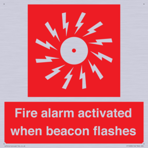 Fire alarm activated when beacon flashes